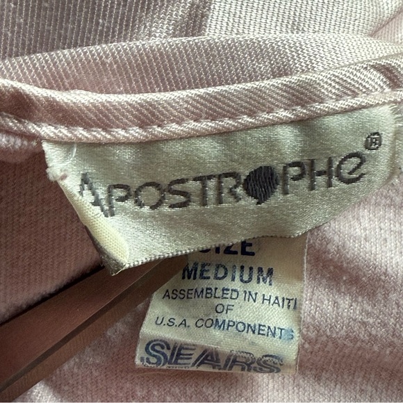 Vintage Apostrophe Women’s Pink Nightgown with Lace Trim Size Medium - Picture 14 of 16